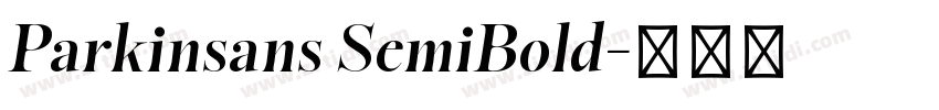 Parkinsans SemiBold字体转换